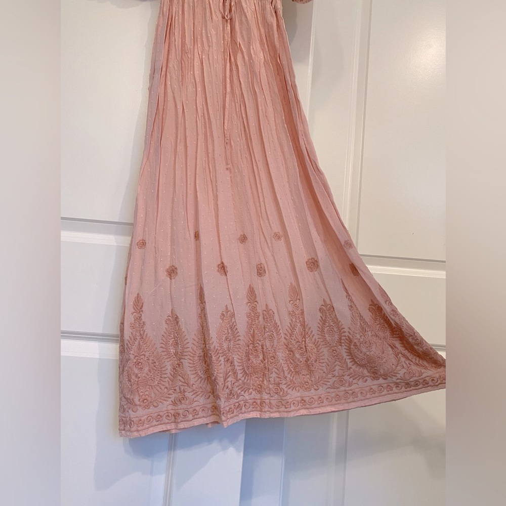 🚨 S O L D 🚨 Rare Christy dawn embroidered petal pink dahlia dress small - Picture 6 of 17